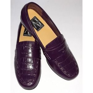 AJ Valenci Womans Purple Leather Slip On Shoes Size 7.5 M